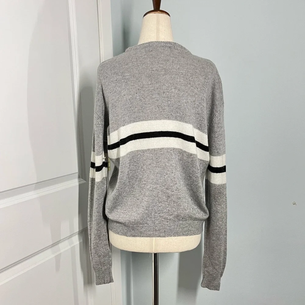 Brandy Melville Bernadette cashmere blend striped center sweater - Picture 10 of 13